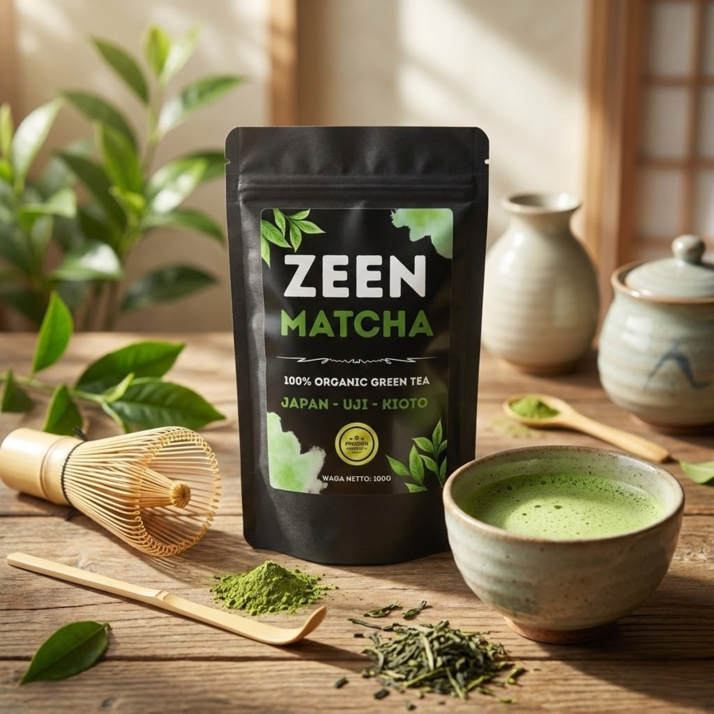 Matcha Japońska "Zeen" Uji-Kioto 100% Organiczna 100g