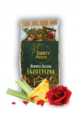 Herbata EGZOTYCZNA - zielona Sencha, ananas, trawa cytrynowa, róża 30g