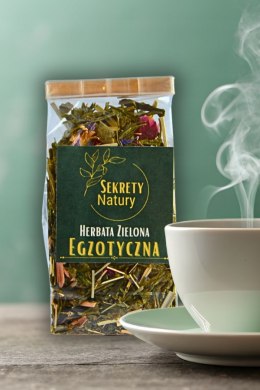 Herbata EGZOTYCZNA - zielona Sencha, ananas, trawa cytrynowa, róża 30g