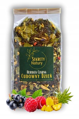 Herbata czarna premium Cudowny Dzień - porzeczka, ananas, malina 80g
