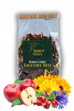 Kwiatowa Nuta 50g - herbata czarna Ceylon z nutą róży, nagietka i bławatka