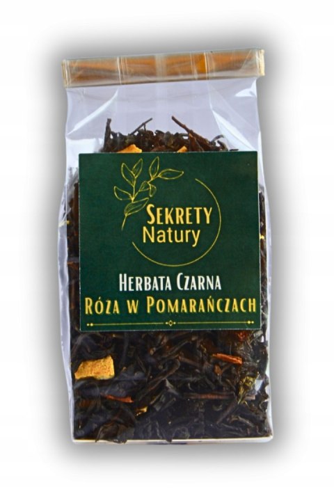 Róża w Pomarańczach - czarna herbata z bergamotką i skórką pomarańczy 30g Róża w Pomarańczach - czarna herbata z bergamotką i skórką pomarańczy 30g