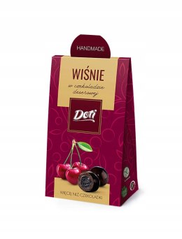 Wiśnie w czekoladzie deserowej 50g DOTI - prezent w eleganckiej saszetce