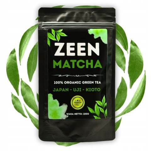 Zeen Matcha 100g - Zielona Herbata Japońska Premium 100% Organic Superfood Zeen Matcha 100g - Zielona Herbata Japońska Premium 100% Organic Superfood