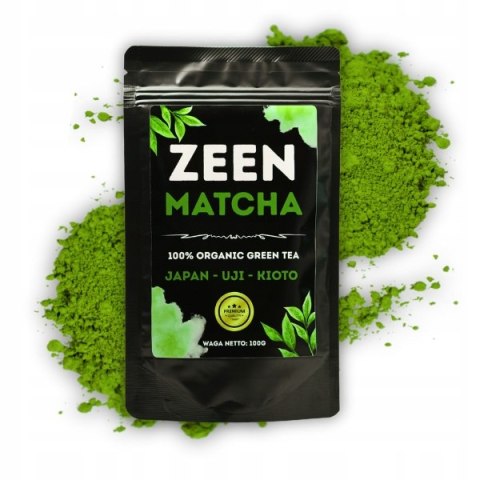 Zeen Matcha 100g - Zielona Herbata Japońska Premium 100% Organic Superfood Zeen Matcha 100g - Zielona Herbata Japońska Premium 100% Organic Superfood